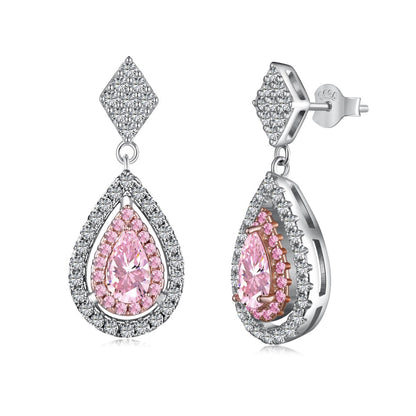 [Amore]Ornate Delicate Water Drop Shape Banquet Earrings