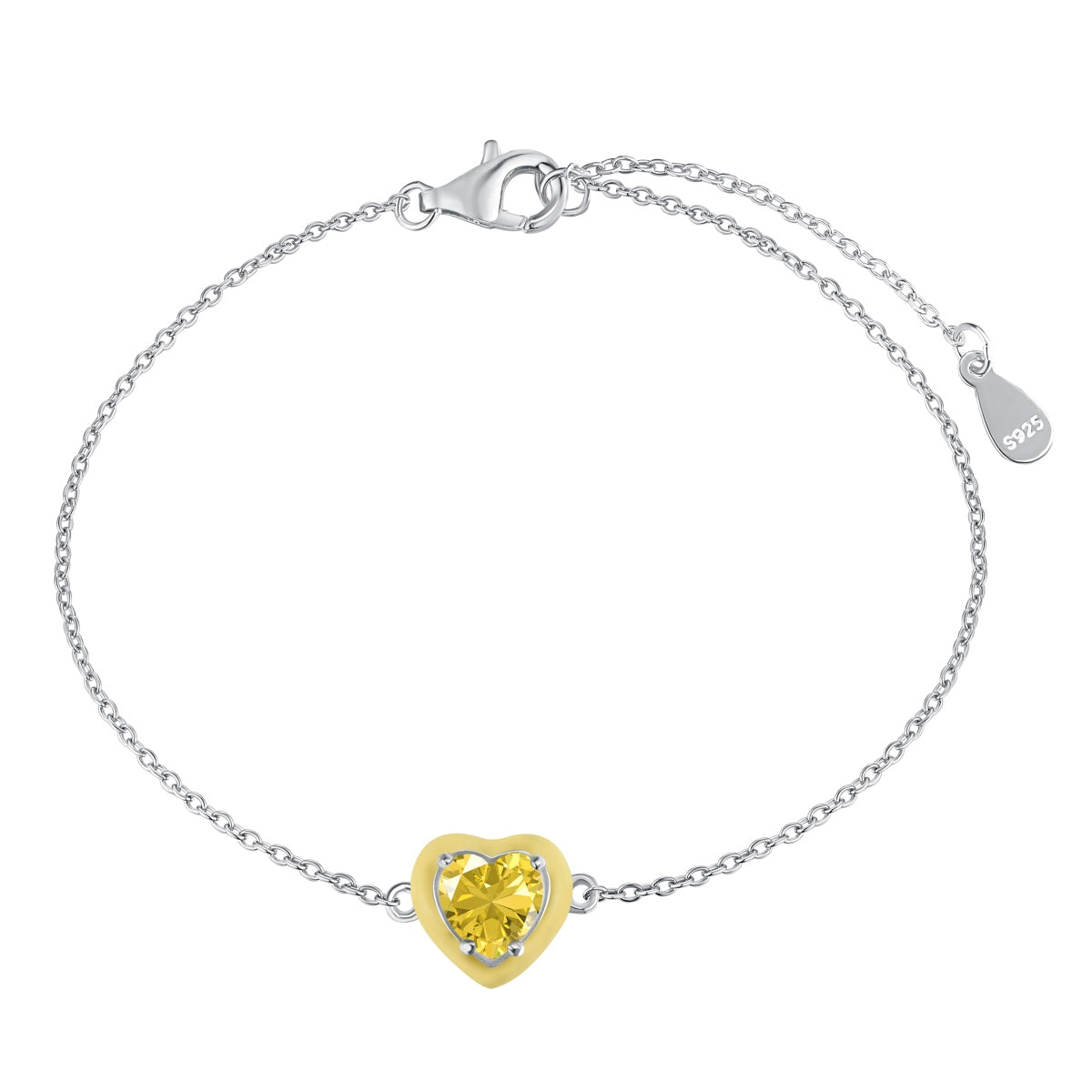 [Amore]Sparkling Romantic Heart Shape Lover Bracelet