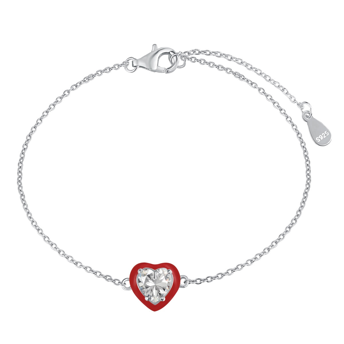 [Amore]Sparkling Romantic Heart Shape Lover Bracelet