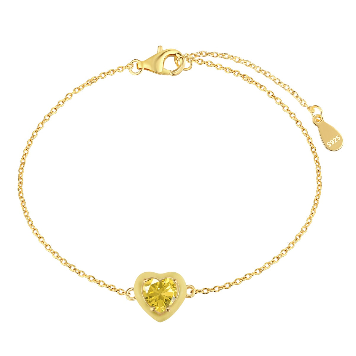 [Amore]Sparkling Romantic Heart Shape Lover Bracelet