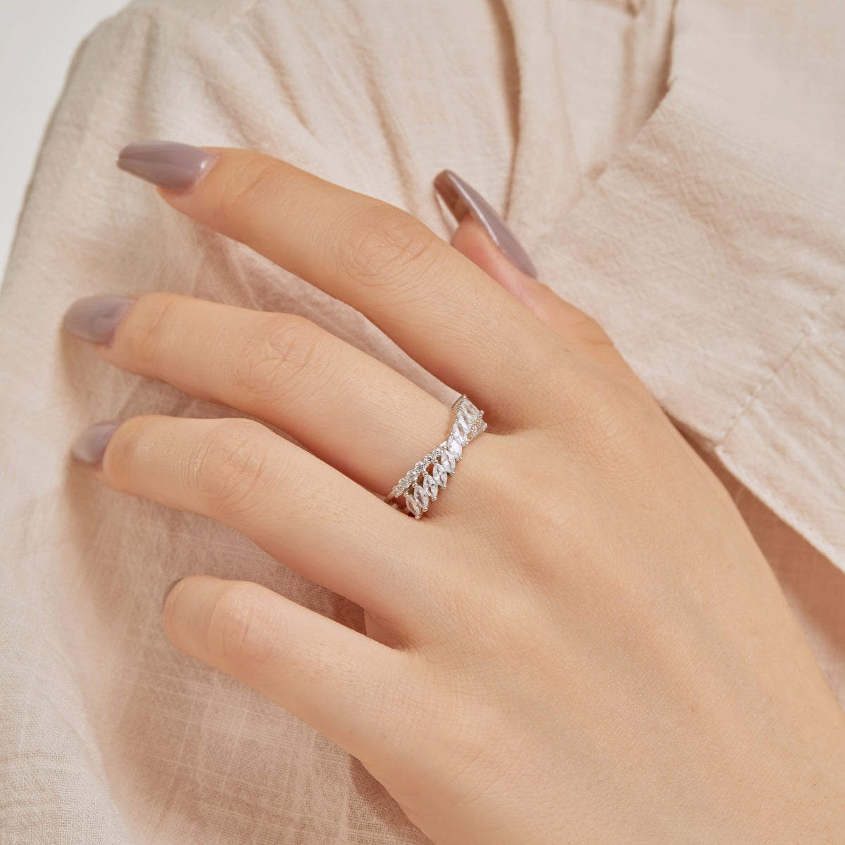 [Amore]Unique Colorful Marquise Cut Daily Ring