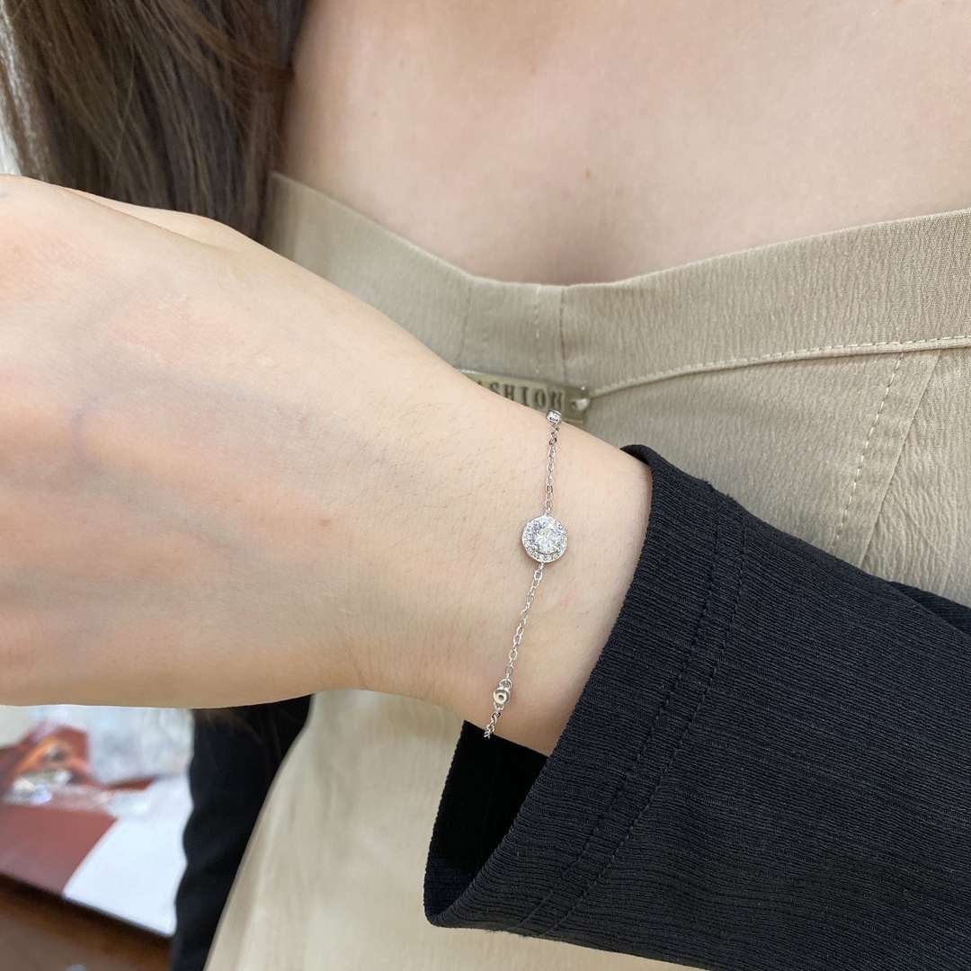 [Amore]Dazzling Round Cut Shape Bracelet