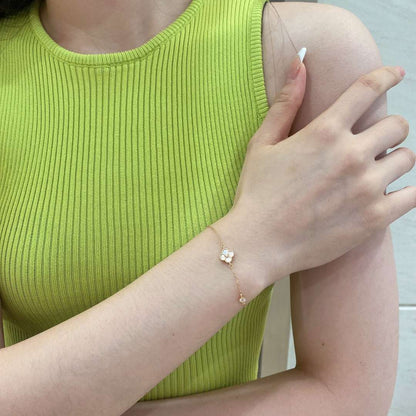 [Amore]Delicate Four Leaf Clover Bracelet