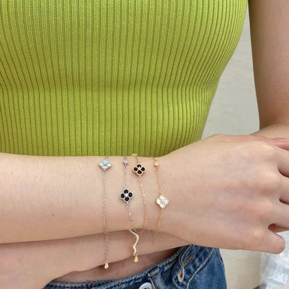 [Amore]Delicate Four Leaf Clover Bracelet