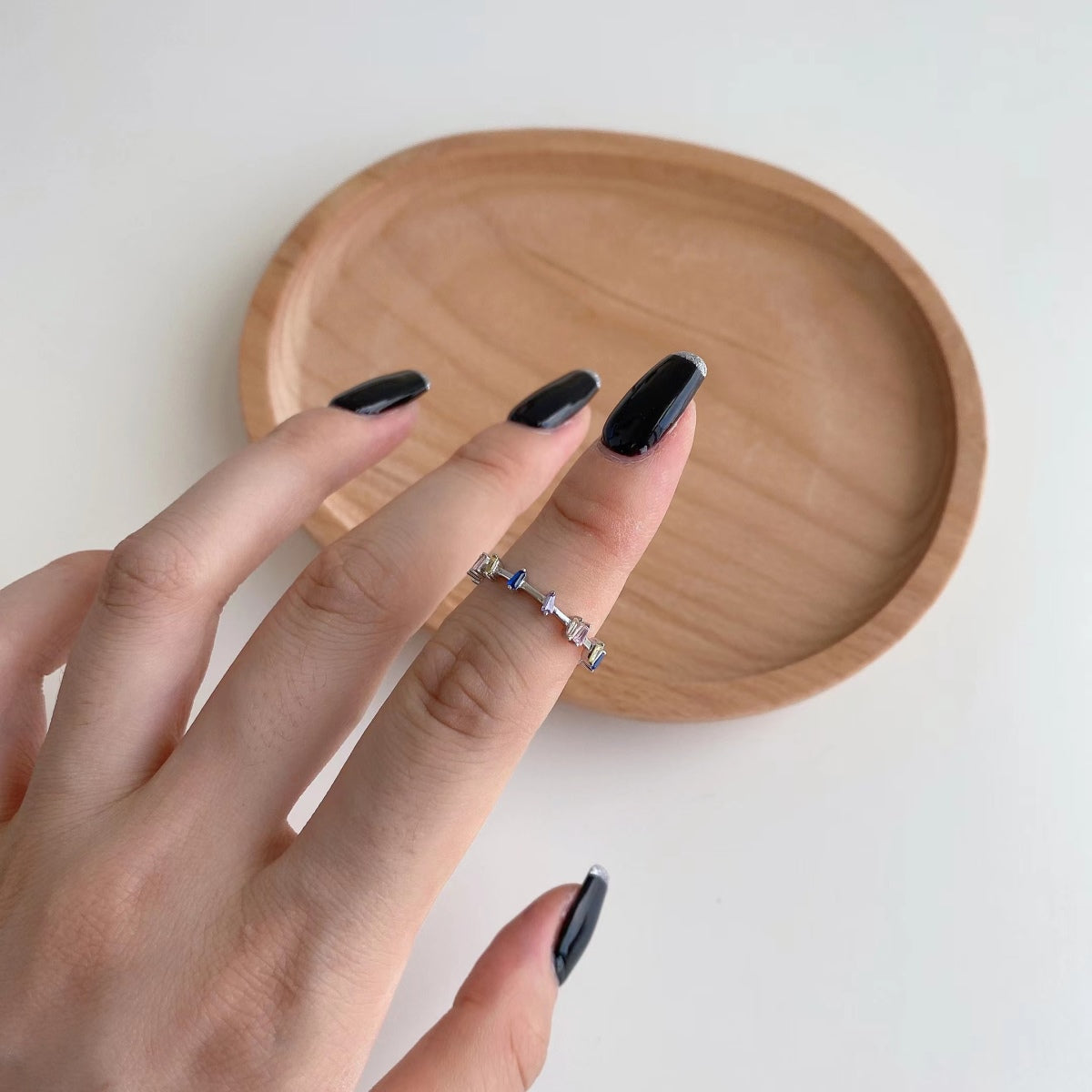 [Amore]Unique Trapezoid Cut Daily Ring