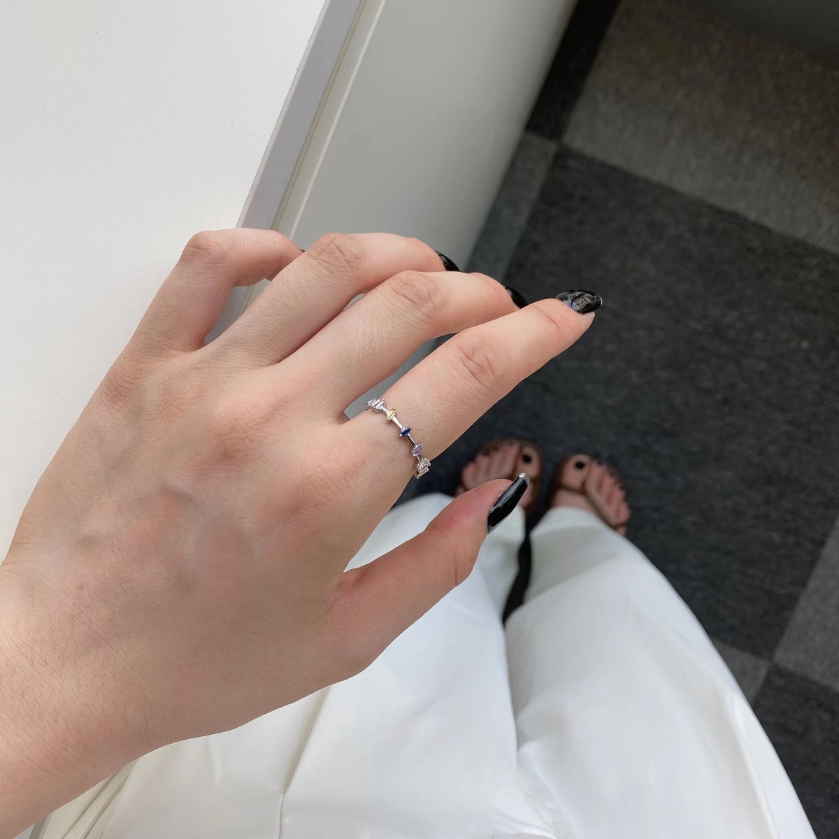 [Amore]Unique Trapezoid Cut Daily Ring