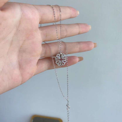 [Amore]Ornate Heart Cut Flower Shape Necklace