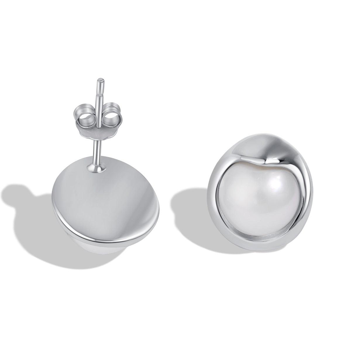 [Amore]Dainty Bread Pearl Earrings
