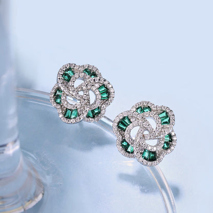 [Amore]Exquisite Flower Shape Daily Earrings