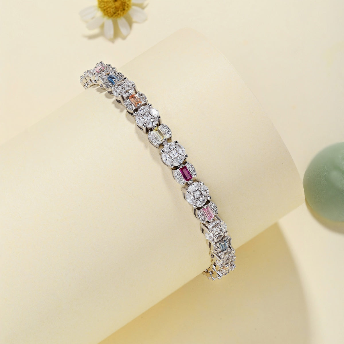 [Amore]Dazzling Radiant Multi Cut Daily Bracelet