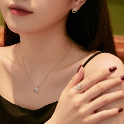 [Amore]Sparkling Pear Cut Necklace