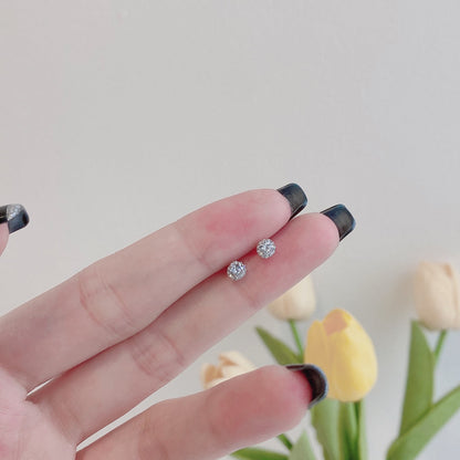 [Amore]Sparkling Colorful Round Shape Earrings