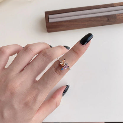 [Amore]Radiant Colorful Multi Cut Daily Ring