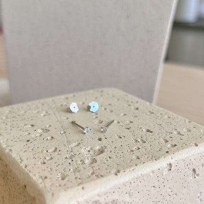 [Amore]Delicate Solitaire Earrings
