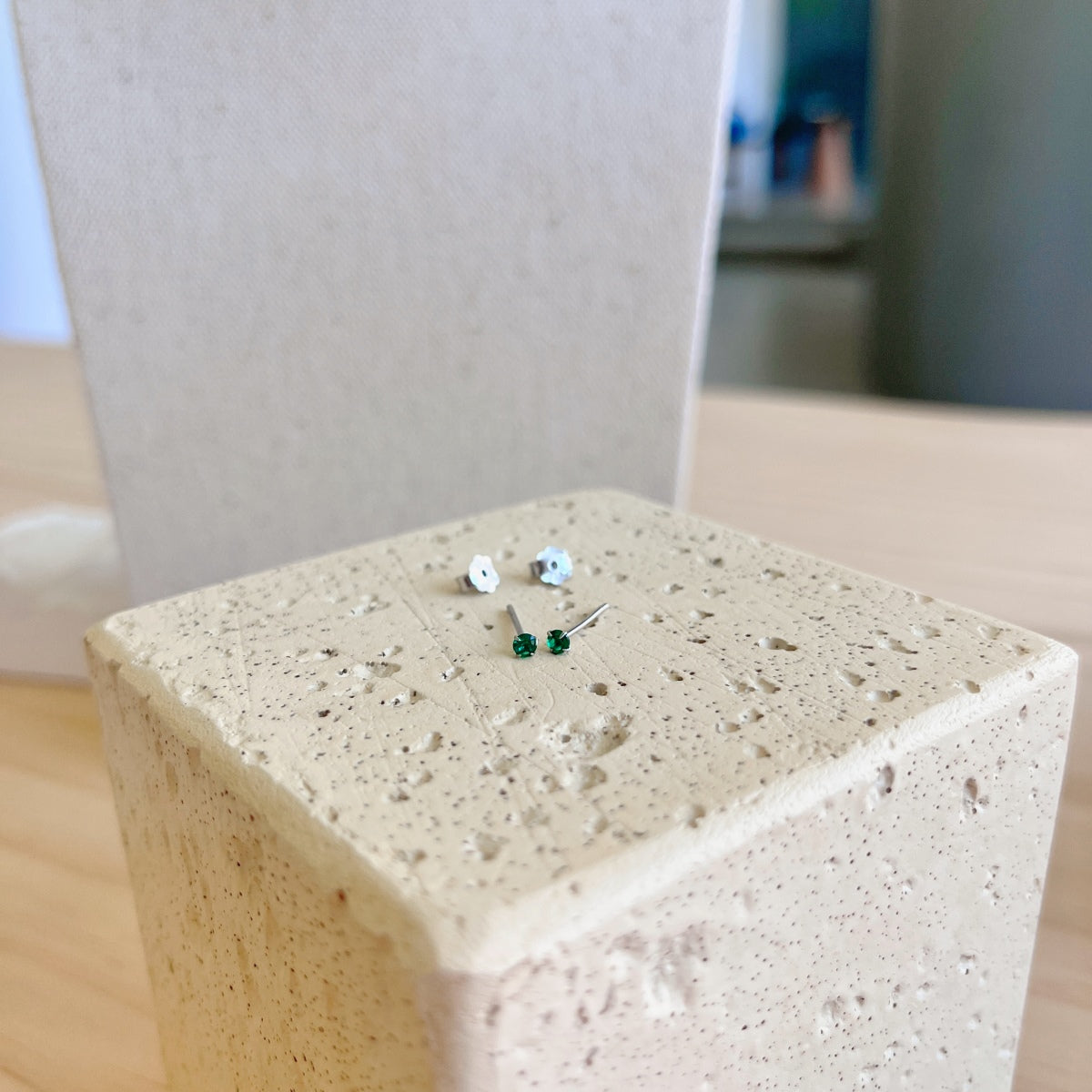[Amore]Delicate Solitaire Earrings