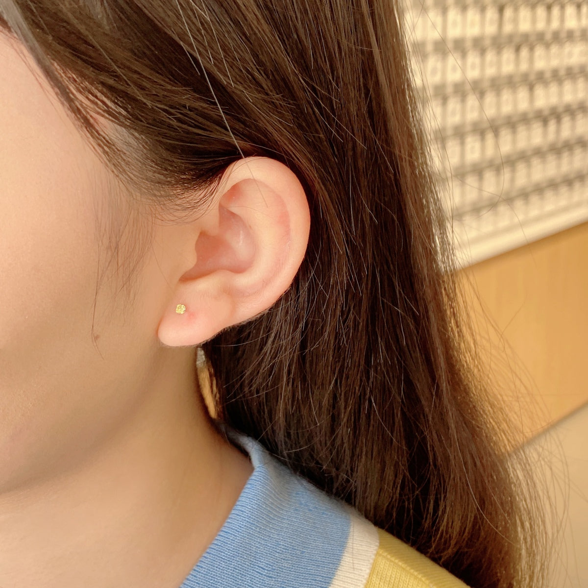 [Amore]Delicate Solitaire Earrings