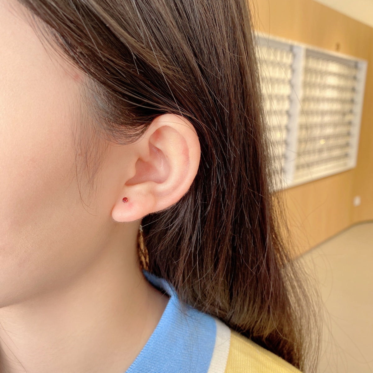 [Amore]Delicate Solitaire Earrings