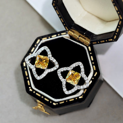 [Amore]Elegant Star Shape Princess Cut Daily Earrings