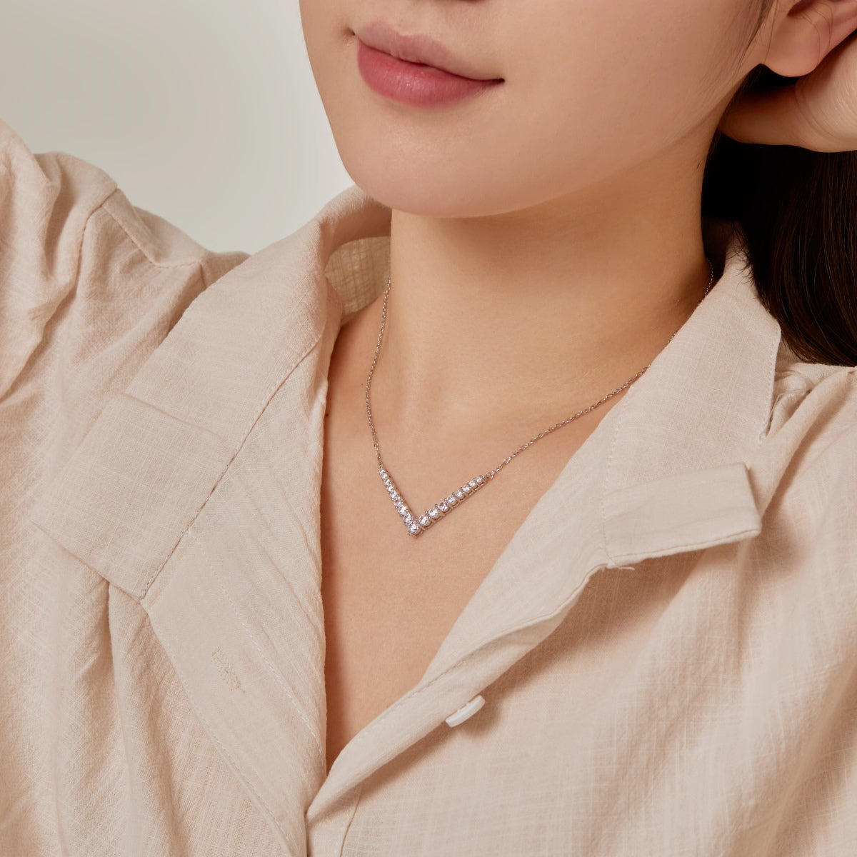 [Amore]Ornate Round Cut Necklace