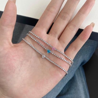 [Amore]0.5 Carat Elegant Romantic Heart Shape Lover Bracelet