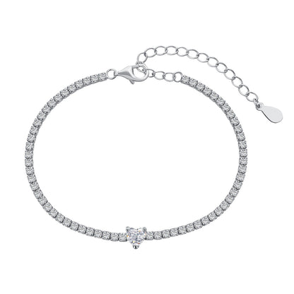 [Amore]0.5 Carat Elegant Romantic Heart Shape Lover Bracelet