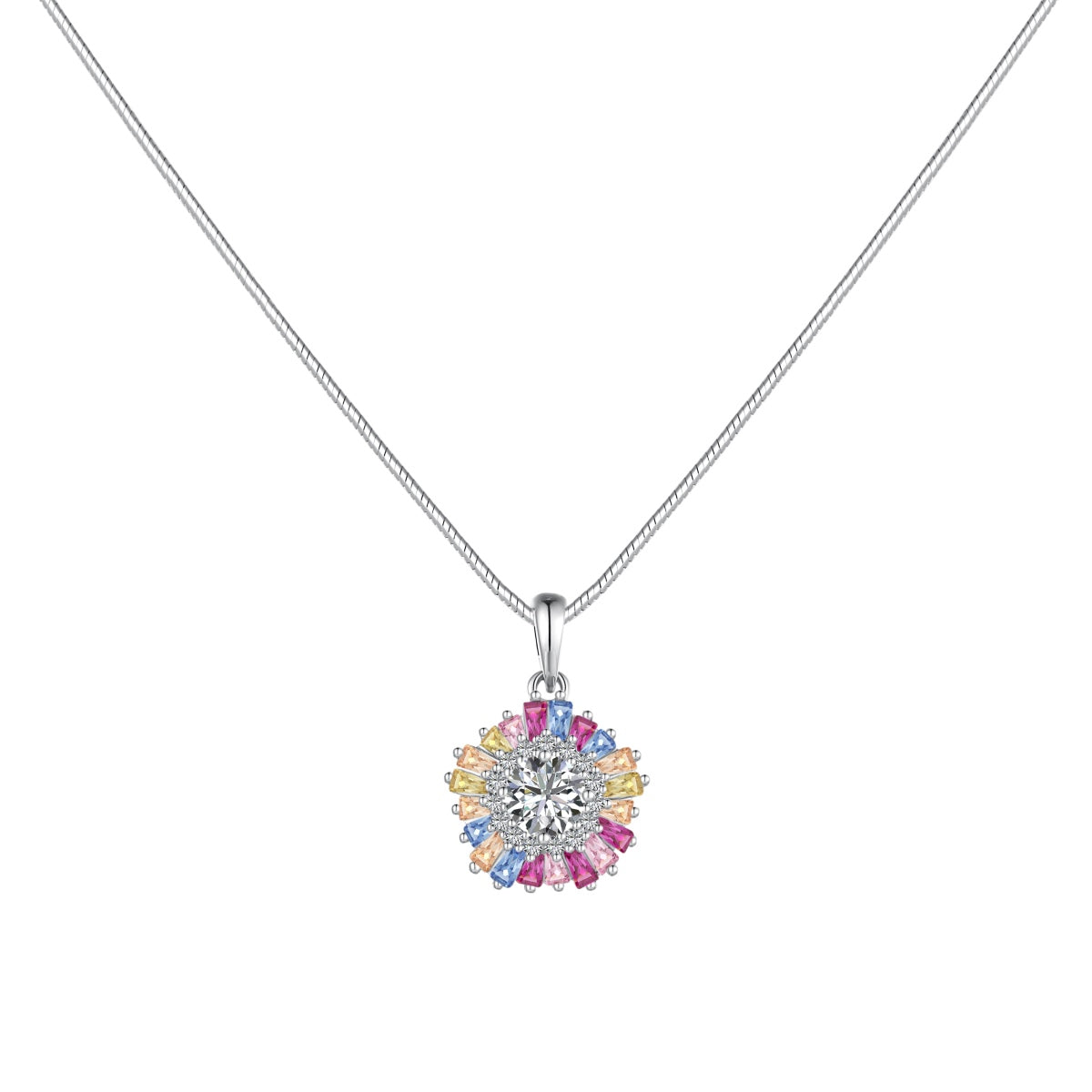 [Amore]Charming Flower Colorful Necklace