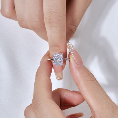[Amore]4.0 Carat Ornate Enchanting Radiand Cut Banquet Ring
