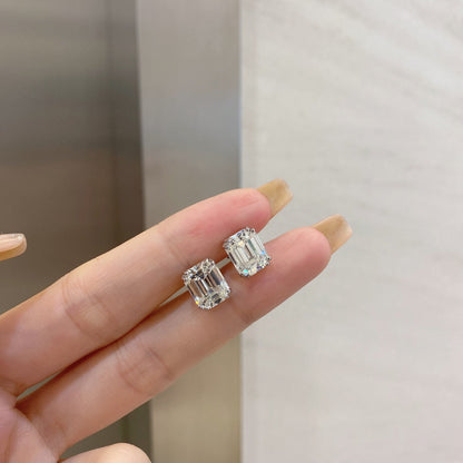 [Amore]Dazzling Square Shape Earrings