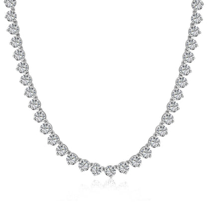 [Amore]Ornate Heart Cut Tennis Necklace