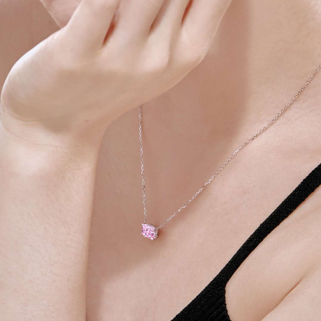 [Amore]Luxurious Square Shape Colorful Necalack