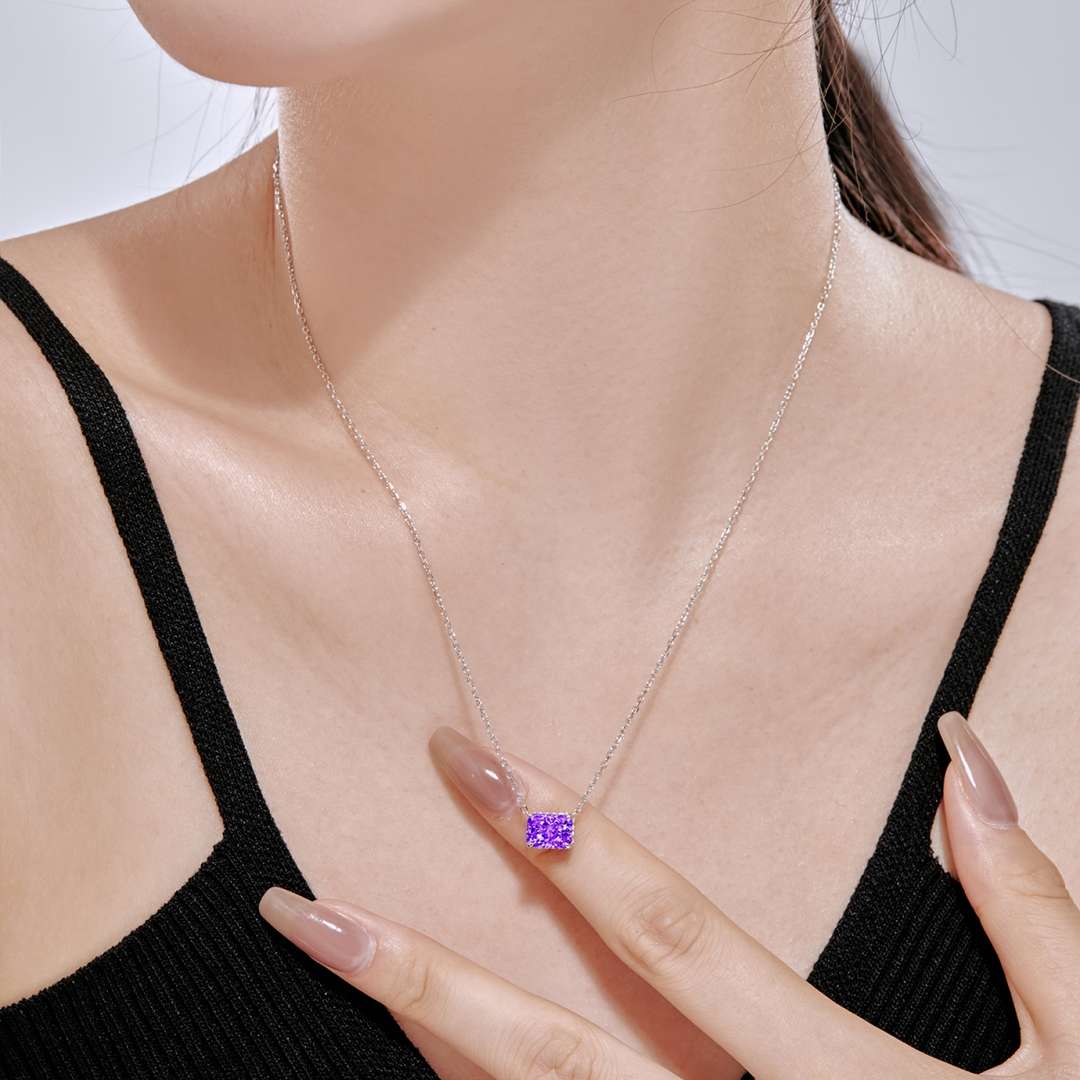 [Amore]Luxurious Square Shape Colorful Necalack