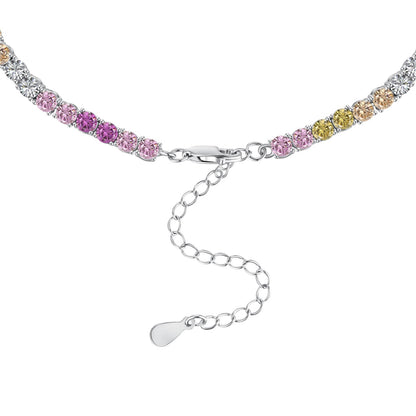 [Amore]Delicate Colorful Tennis Necklace