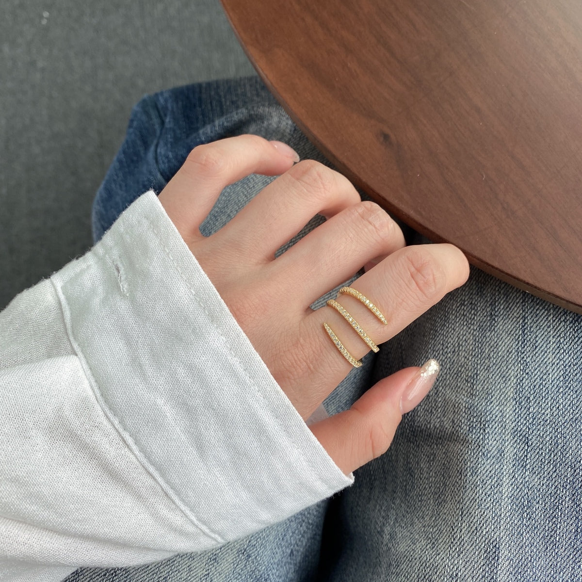 [Amore]Unique Vibrant Entangle Daily Ring