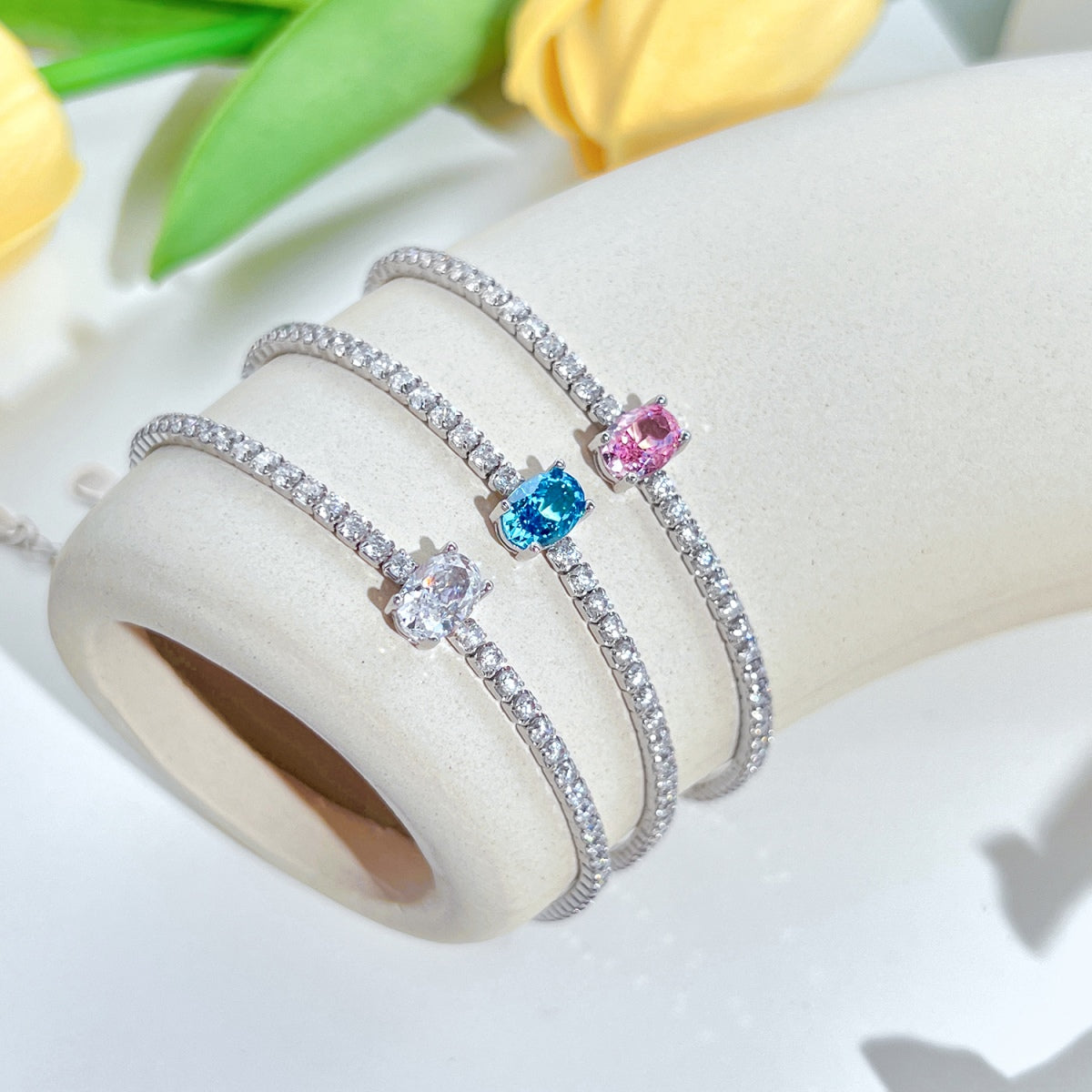 [Amore]0.75 Carat Exquisite Oval Cut Daily Bracelet