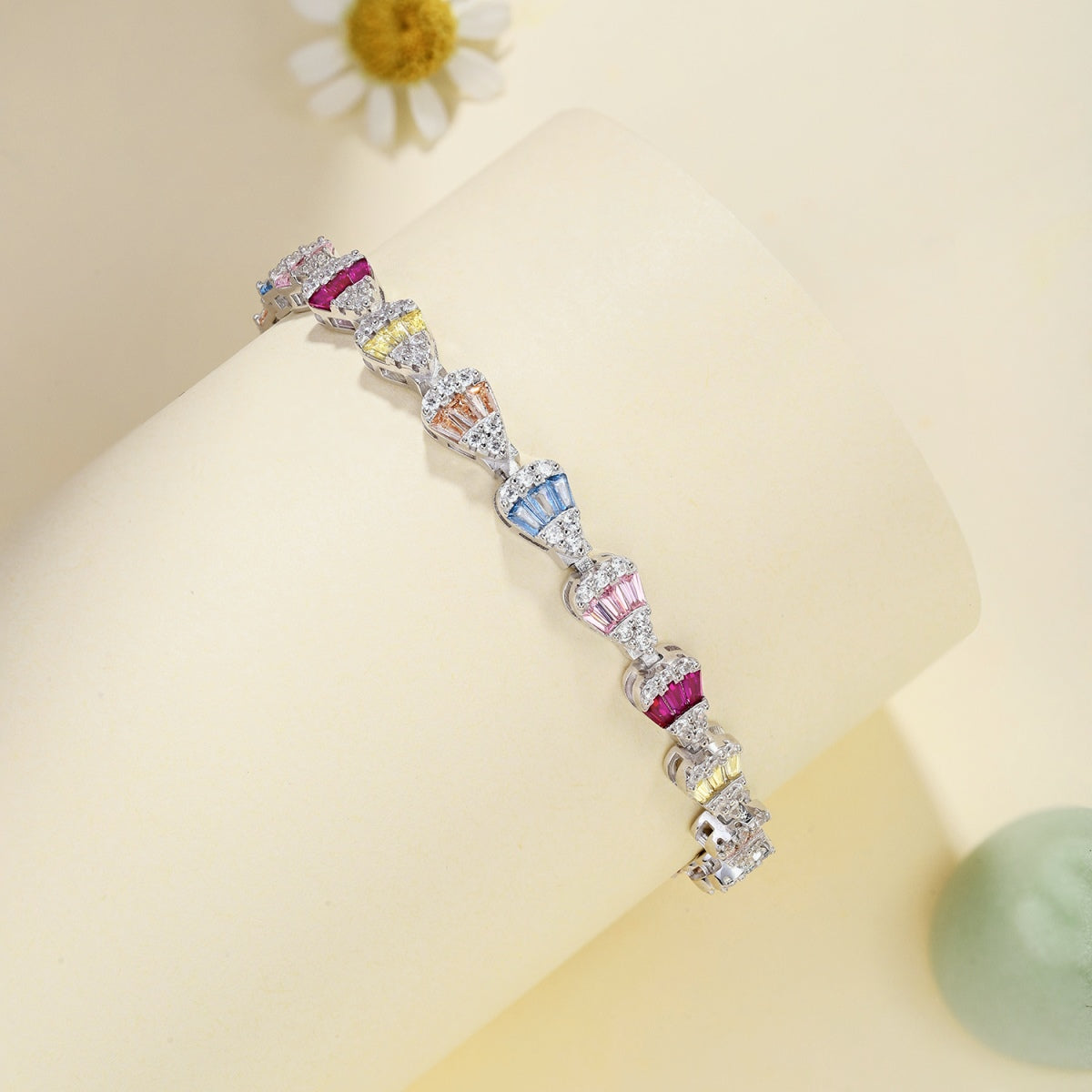 [Amore]Radiant Water Drop Shape Daily Bracelet