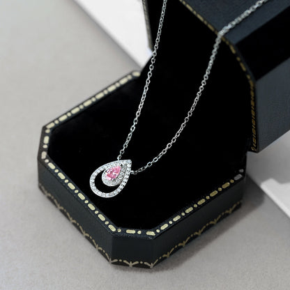 [Amore]Sparkling Pear Cut Necklace