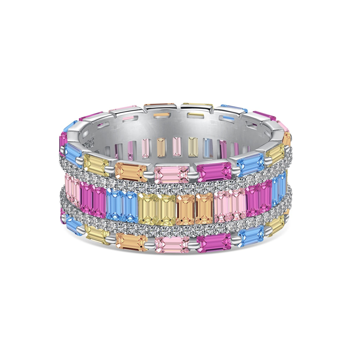 [Amore]Dazzling Colorful Radiant Cut Party Ring