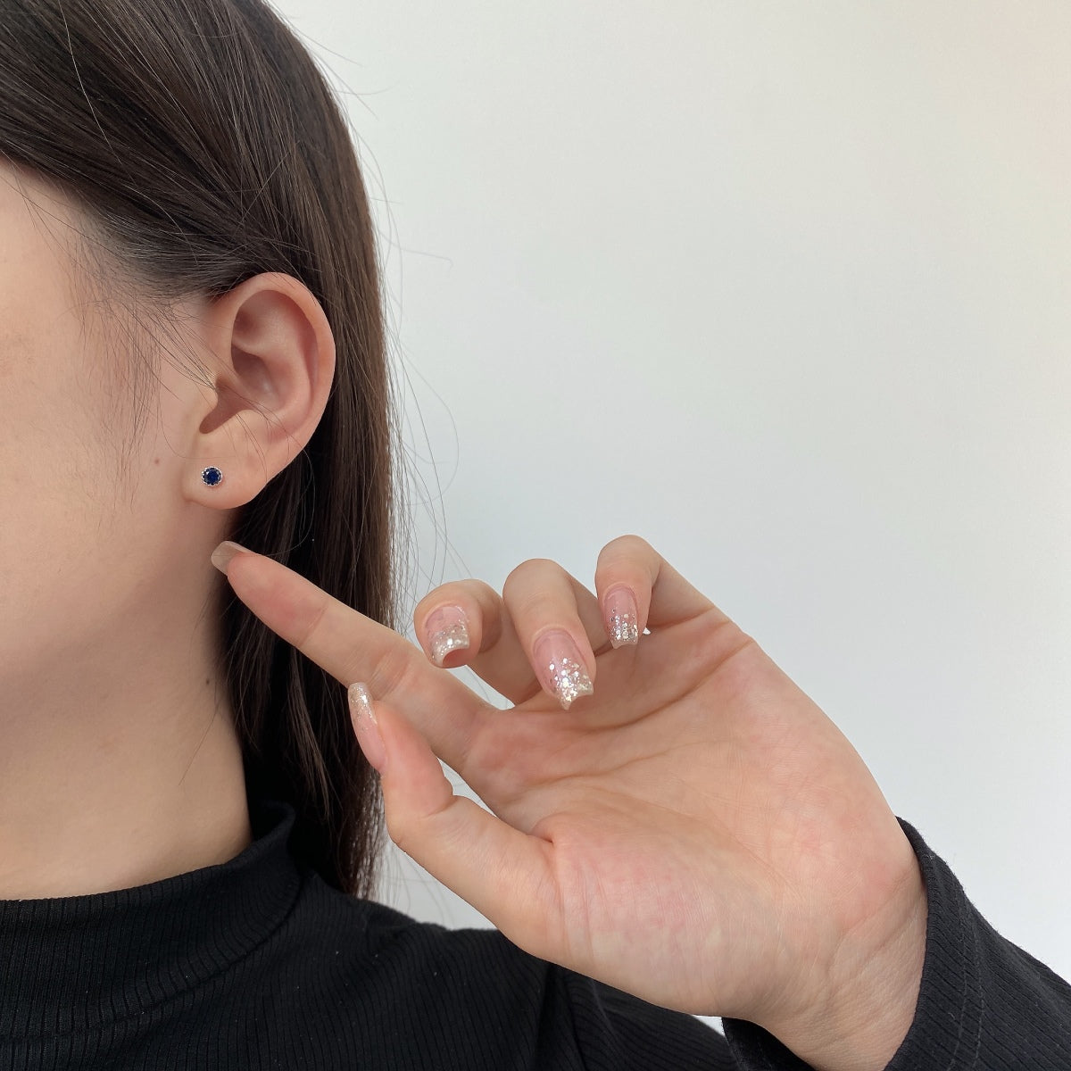 [Amore]Sparkling Colorful Round Shape Earrings