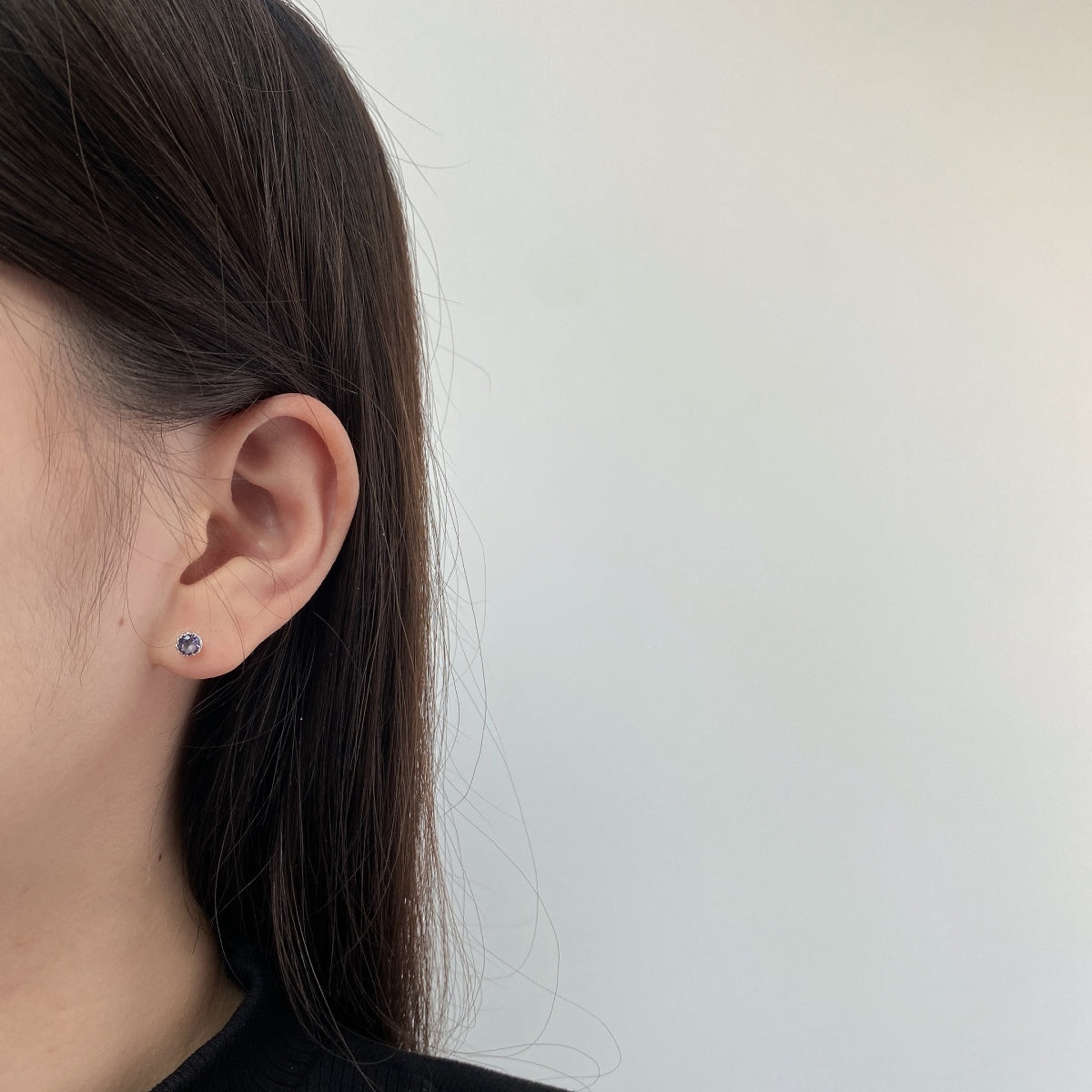 [Amore]Sparkling Colorful Round Shape Earrings