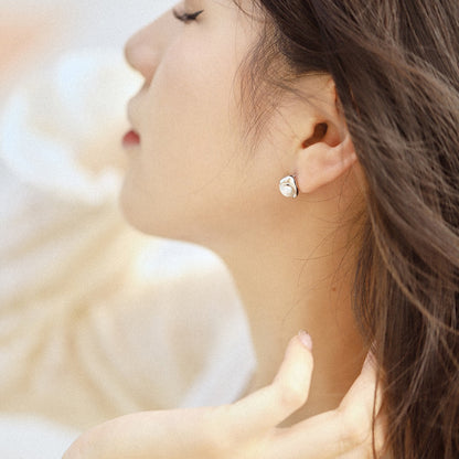 [Amore]Dainty Bread Pearl Earrings