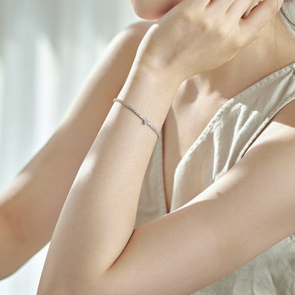 [Amore]0.5 Carat Elegant Romantic Heart Shape Lover Bracelet