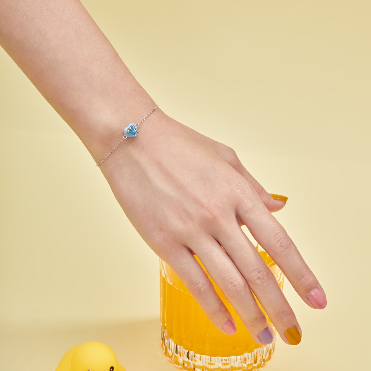 [Amore]Sparkling Romantic Heart Shape Lover Bracelet
