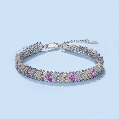 [Amore]Ornate Sparkling Round Cut Party Bracelet