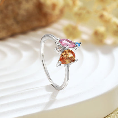 [Amore]Radiant Colorful Multi Cut Daily Ring