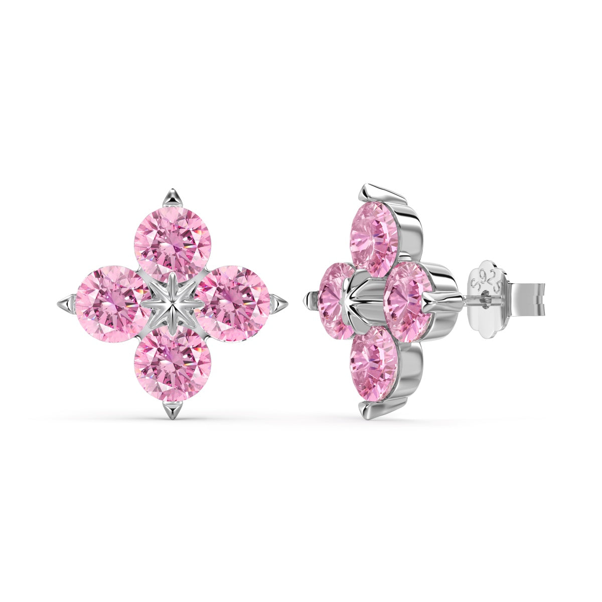 [Amore]Four-Leaf Clover Eight-Pointed Star Earrings