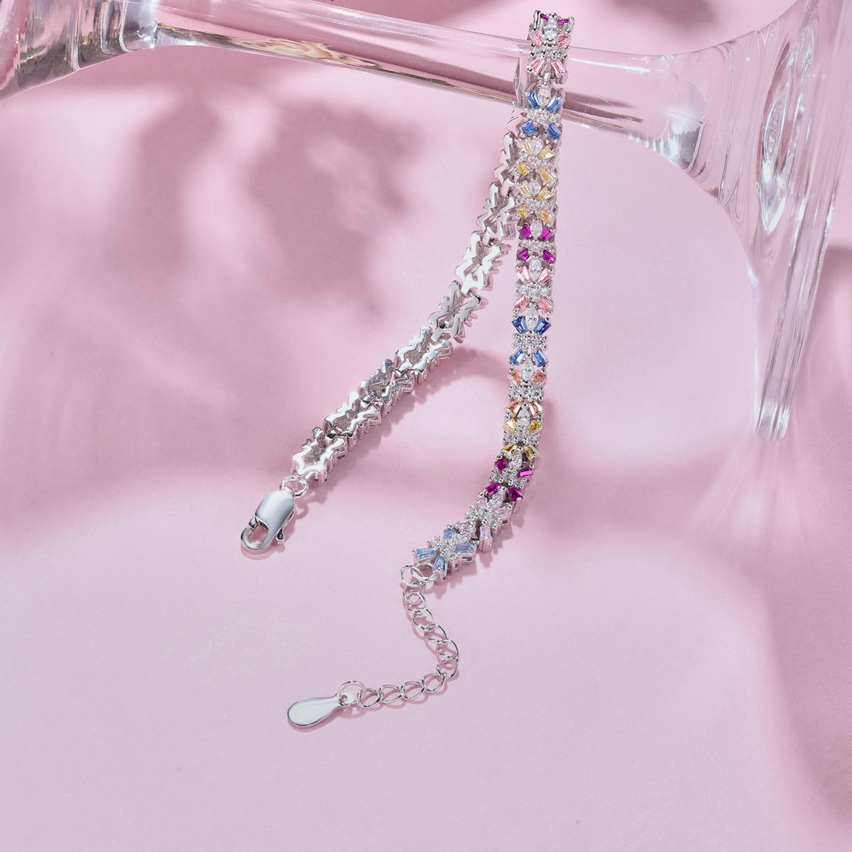 [Amore]Radiant Colorful Emerald Cut Party Bracelet