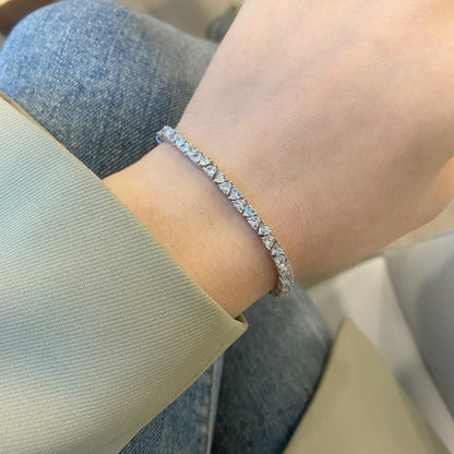 [Amore]Dazzling Romantic Heart Shape Lover Bracelet