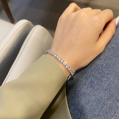 [Amore]Ornate Sparkling Round Cut Wedding Bracelet