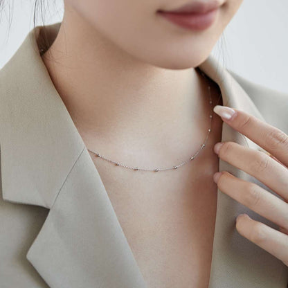 [Amore]Small Bead Clavicle Chain Simple Necklace
