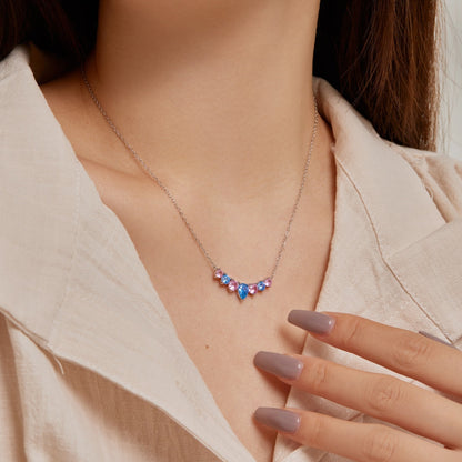[Amore]Dainty Colorful Heart Necklace